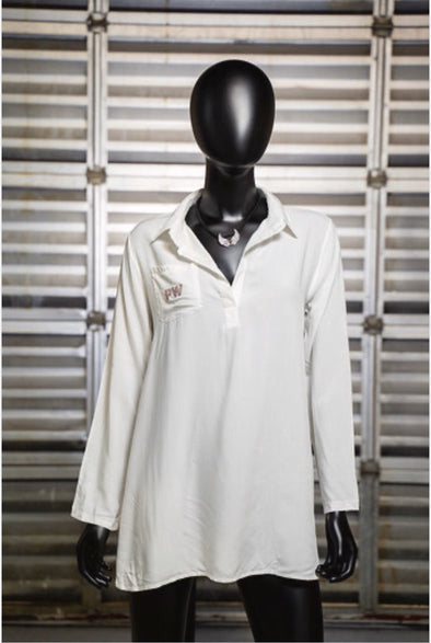 Long Sleeve Shirt Crystal Collection Color White - Power Wings By Jullye Giliberti - Power Wings By Jullye Giliberti