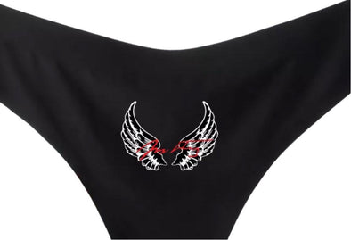 Power Panties Seamless G String Lingerie, Wings Design Thongs Front Size (5 und) - Power Wings By Jullye Giliberti