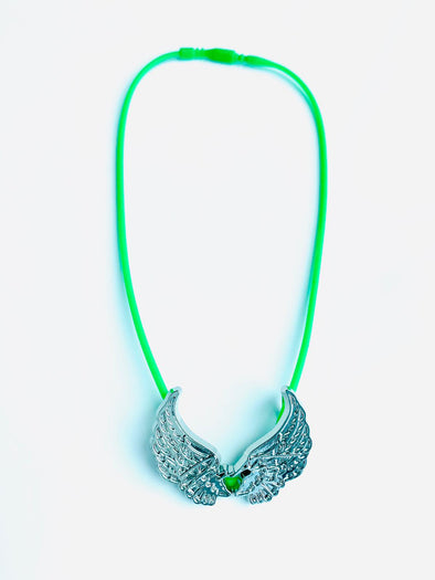 Stretch Necklace Color Vivid Green - Power Wings By Jullye Giliberti - Power Wings By Jullye Giliberti