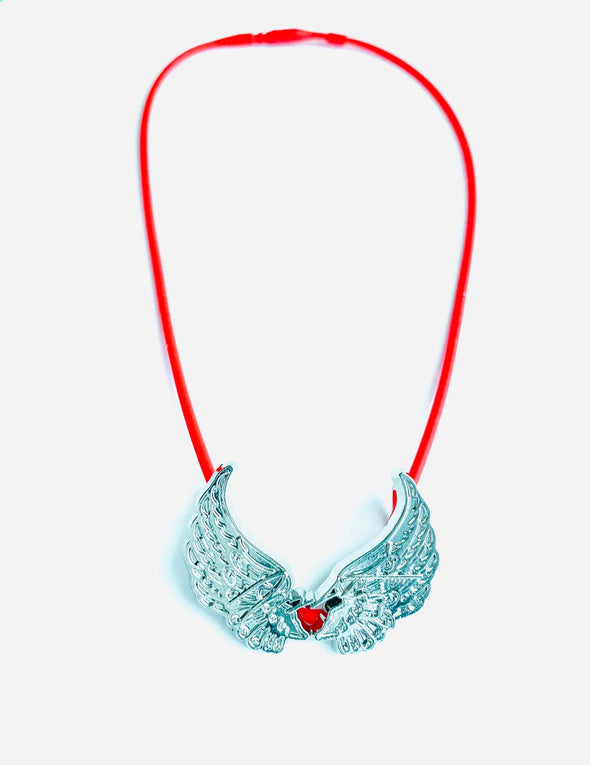 Stretch Necklace Color Vivid Red - Power Wings By Jullye Giliberti - Power Wings By Jullye Giliberti