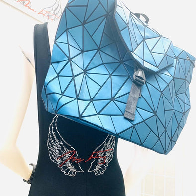 Bag Geometric Collection Color Reflective Blue - Power Wings By Jullye Giliberti - Power Wings By Jullye Giliberti