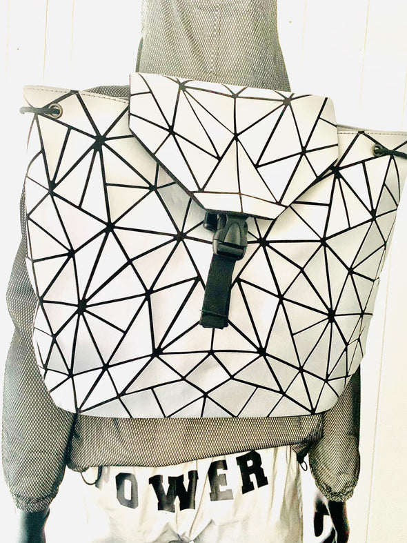 Bag Geometric Collection Color Silver - Power Wings By Jullye Giliberti - Power Wings By Jullye Giliberti
