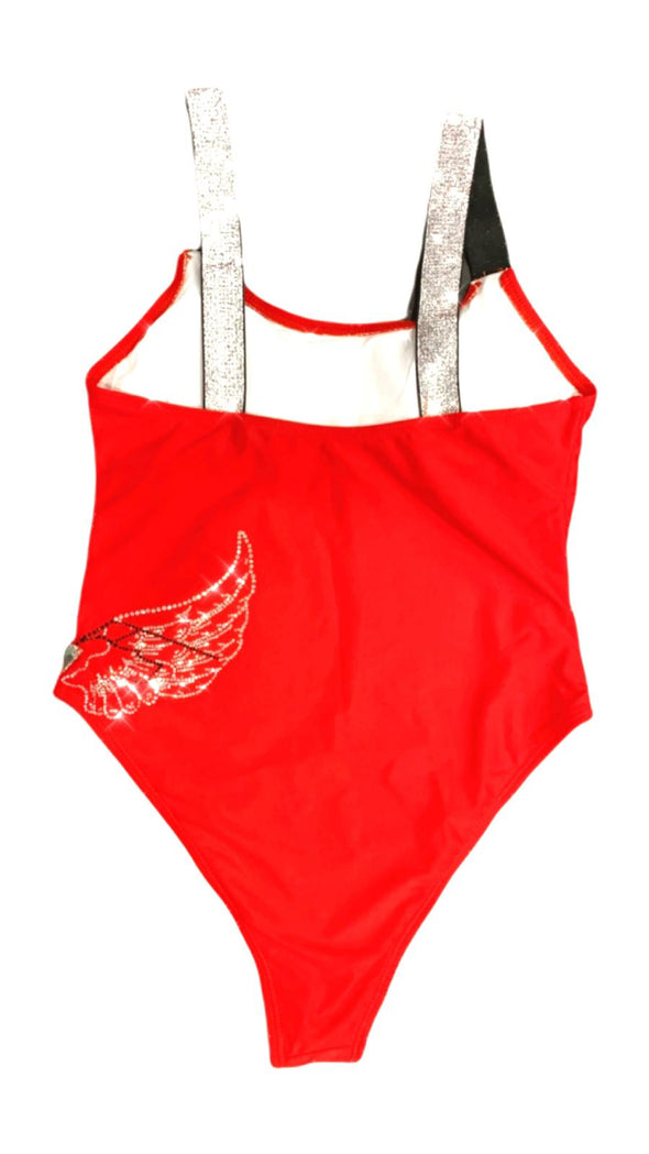 One Piece Rhinestones Collection Color Red - Power Wings By Jullye Giliberti
