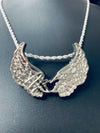 Necklace Long Style Stainless Steel Collection Color Silver - Power Wings By Jullye Giliberti - Power Wings By Jullye Giliberti