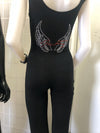 Jumpsuit Crystal Collection Color Black - Power Wings By Jullye Giliberti - Power Wings By Jullye Giliberti