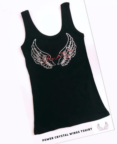 Tshirt Crystal Collection Color Black - Power Wings By Jullye Giliberti - Power Wings By Jullye Giliberti